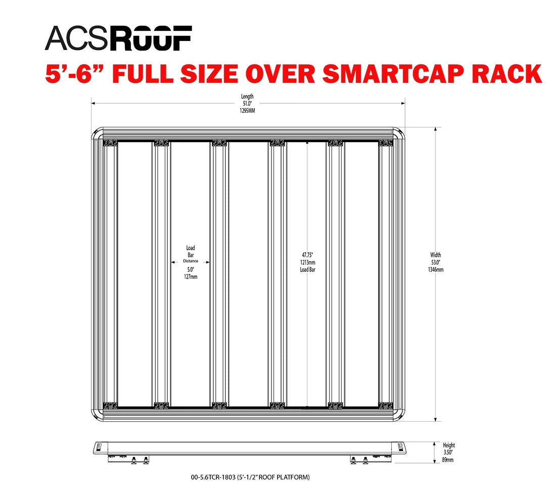 ACS ROOF Platform Rack for RSI Smartcap Truck Caps