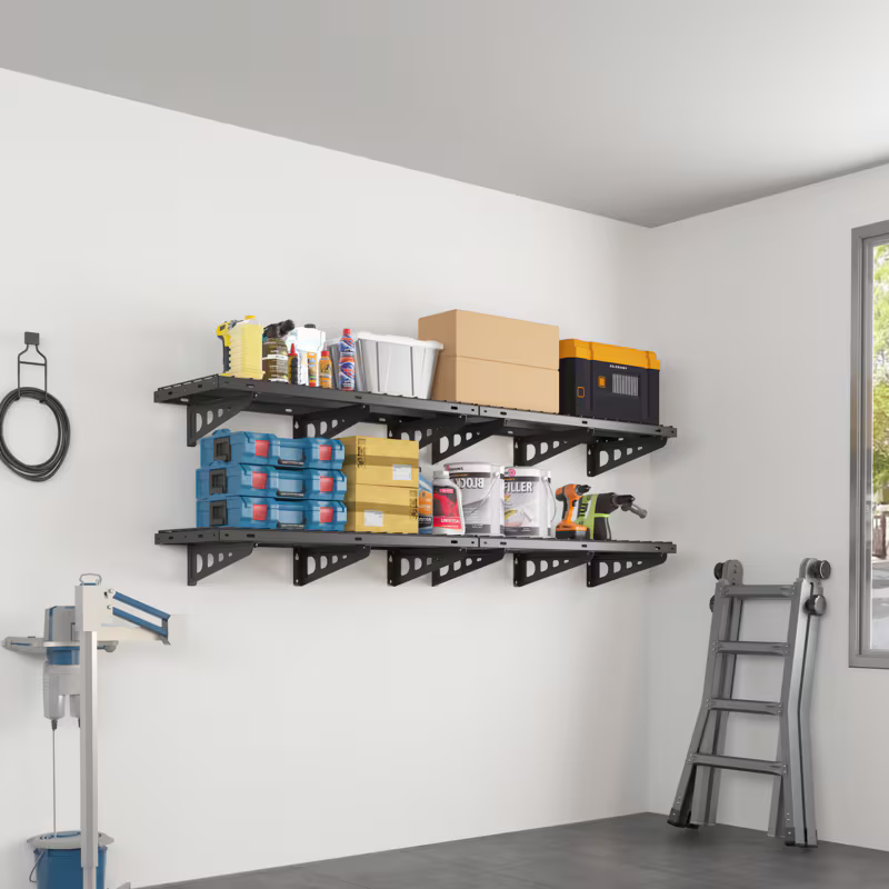 Fleximounts Max Series Heavy Duty Wall Mounted Shelving 1 Pack Black 40"×16"