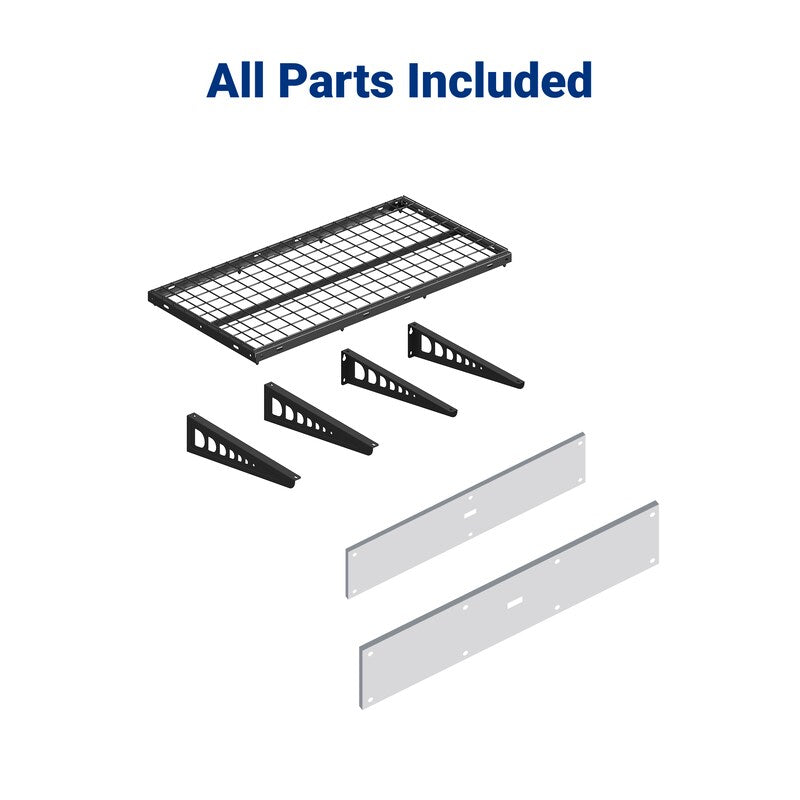 Fleximounts Max Series Heavy Duty Wall Mounted Shelving 1 Pack Black 40"×16"