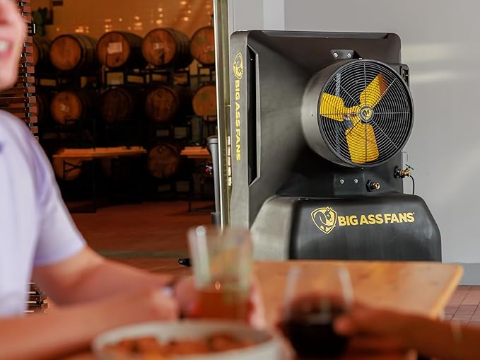Big Ass Fans - Cool-Space 350 - Portable Evaporative Swamp Cooler, Indoor and Outdoor Use, 16 Gallon Capacity, Variable Speed for Ultimate Cooling in Workshops and Garages