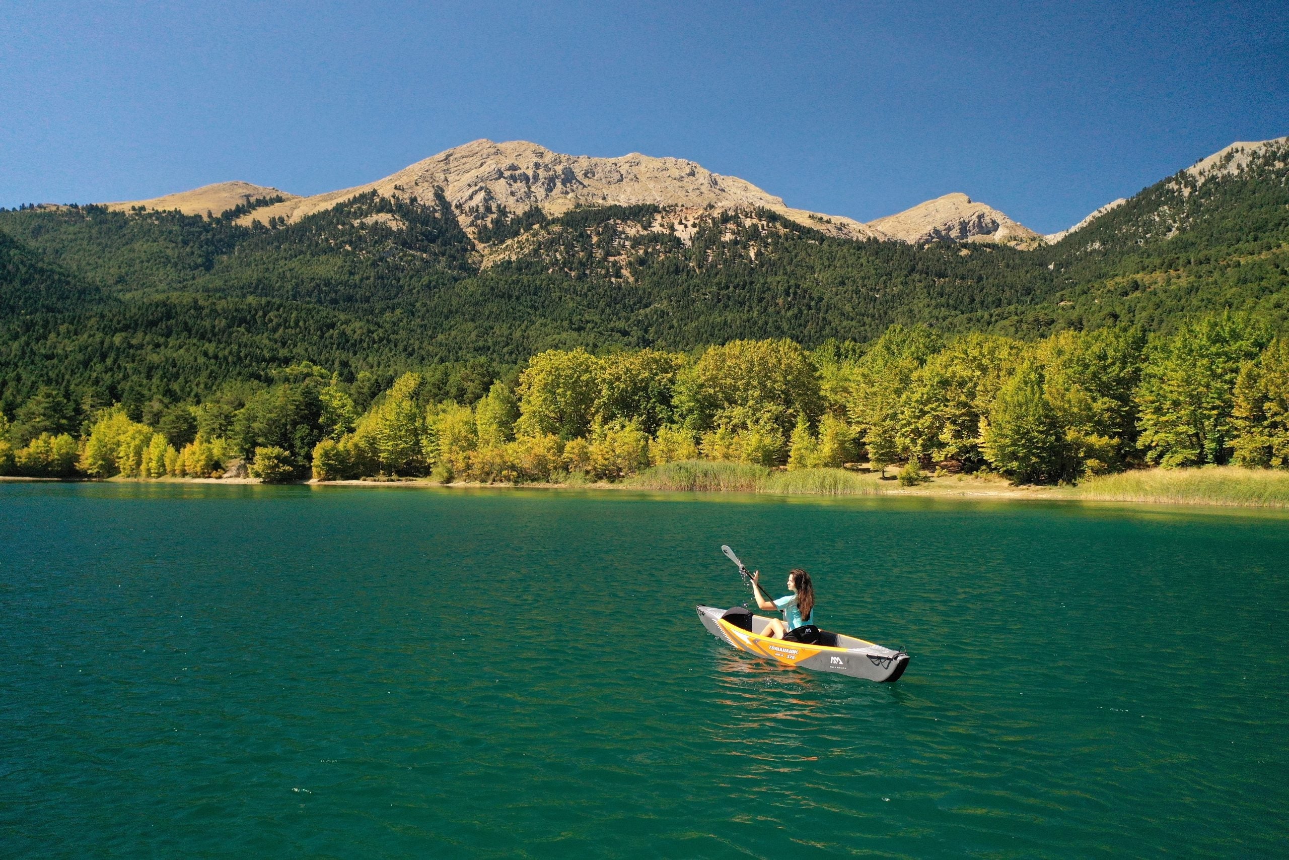 Aqua Marina TOMAHAWK AIR-K 12'4" Inflatable High Pressure Speed Kayak / Canoe