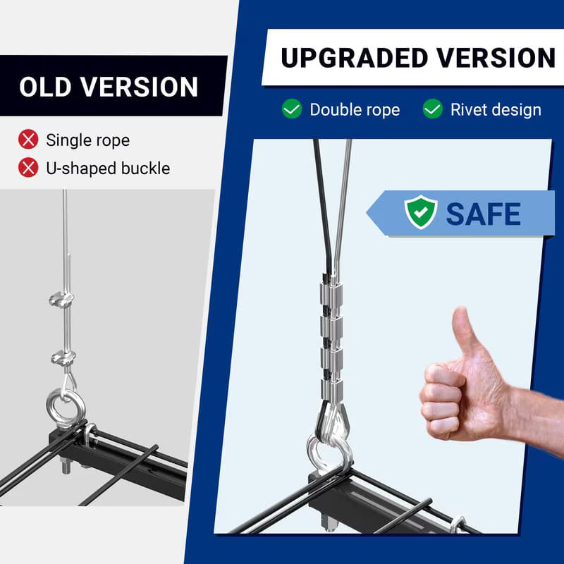 Fleximounts 4 x 4 Garage Lifting Storage Rack (Black)