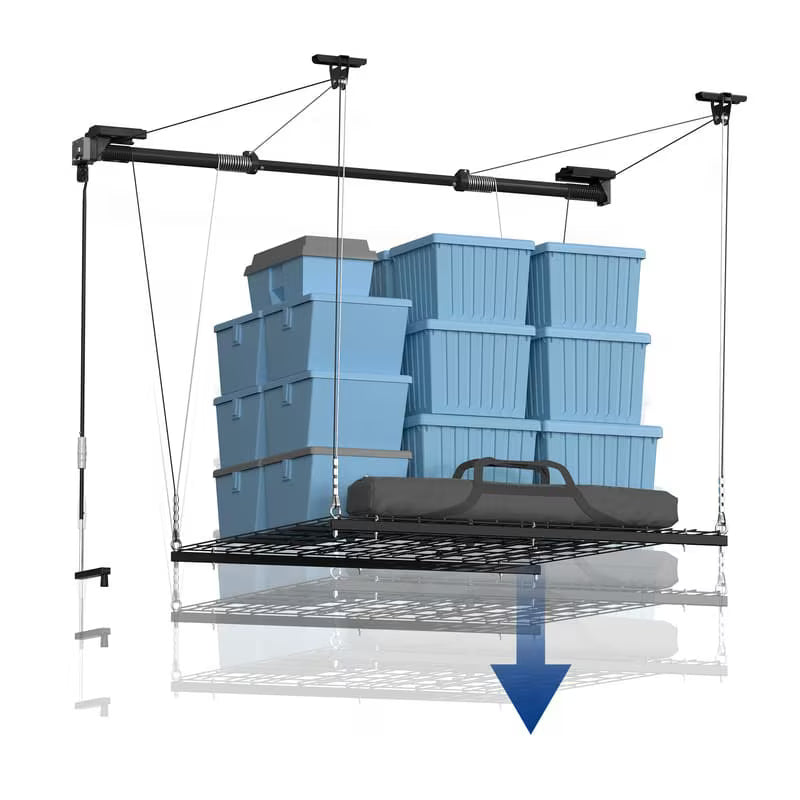 Fleximounts 4 x 4 Garage Lifting Storage Rack (Black)