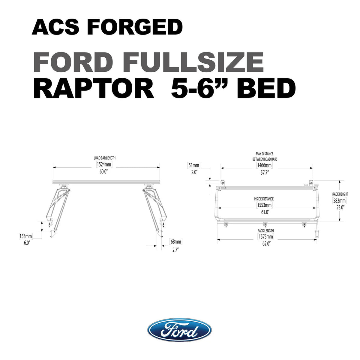 ACS FORGED Bed Rack for FORD TRUCKS