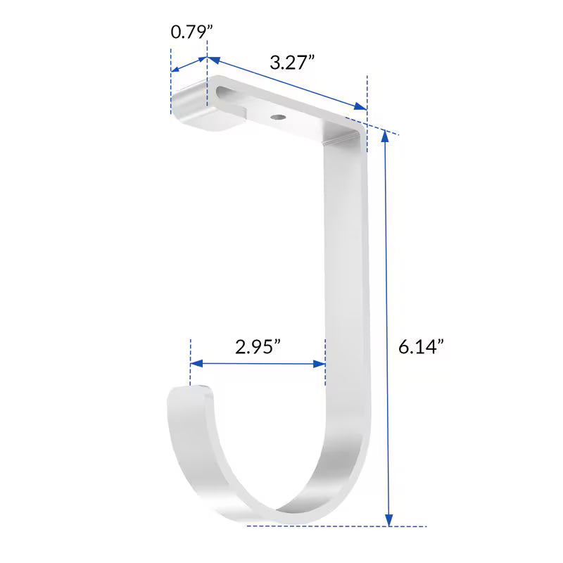 Fleximounts 4-Pack Flat Hook (Black)
