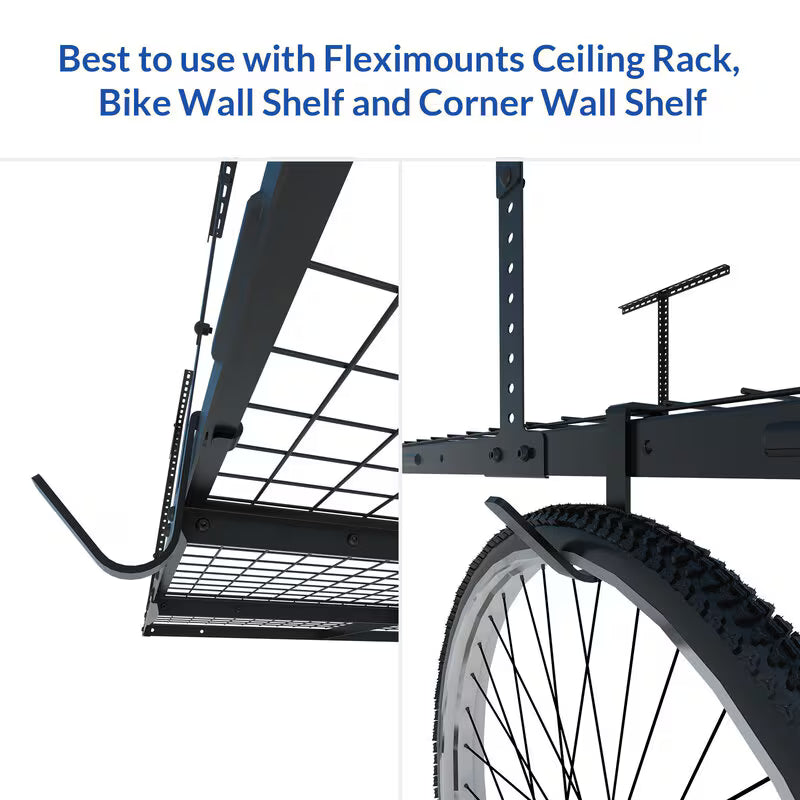 Fleximounts 4-Pack Rail Hook (Black)