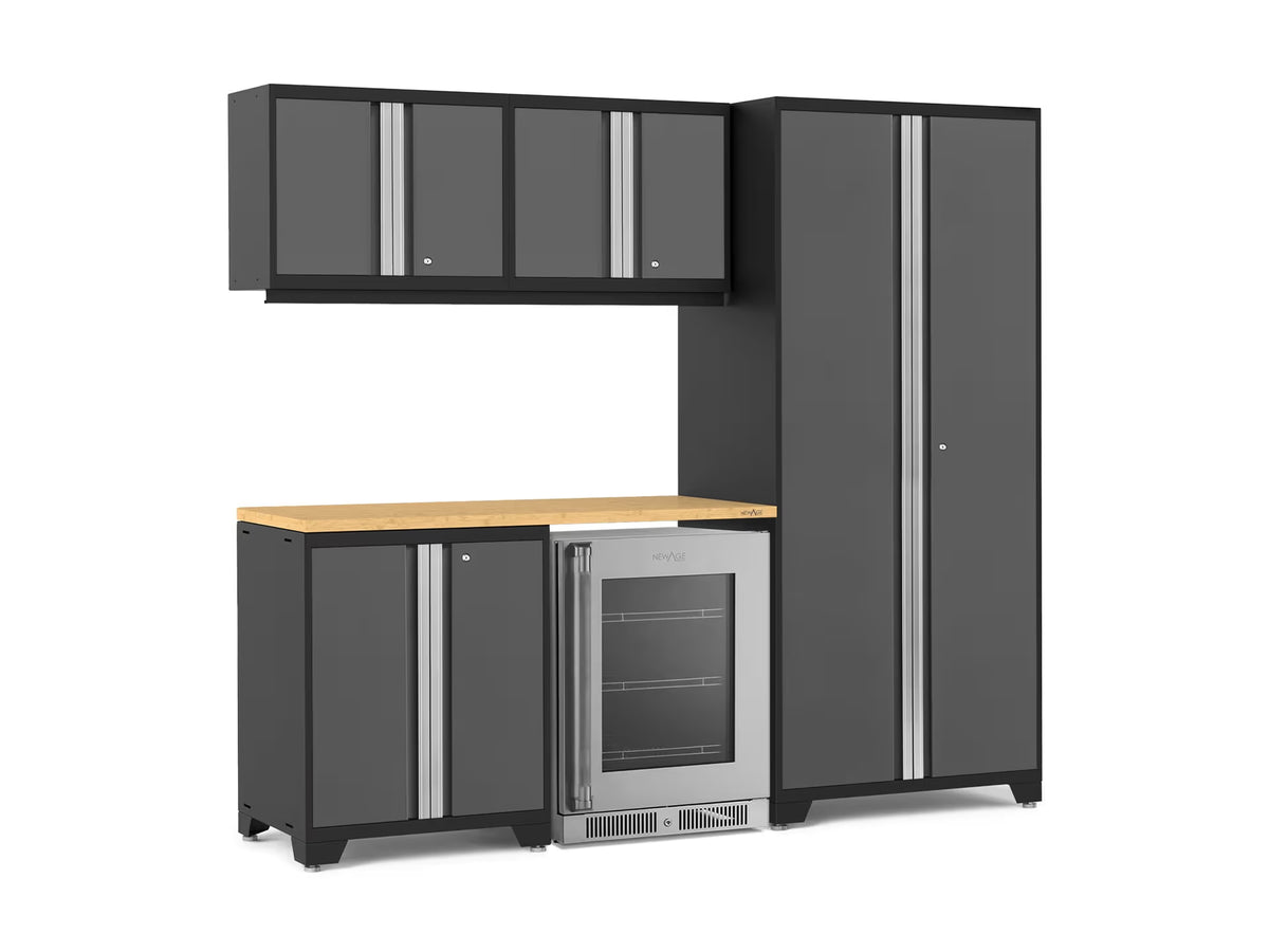 NewAge Products Pro Series 6PC Garage Cabinetry Set · 18-Gauge Steel · Fully-Welded · 92" W x 24" D x 84.75" H