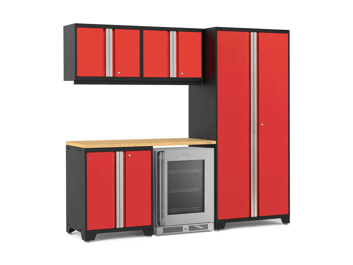 NewAge Products Pro Series 6PC Garage Cabinetry Set · 18-Gauge Steel · Fully-Welded · 92" W x 24" D x 84.75" H