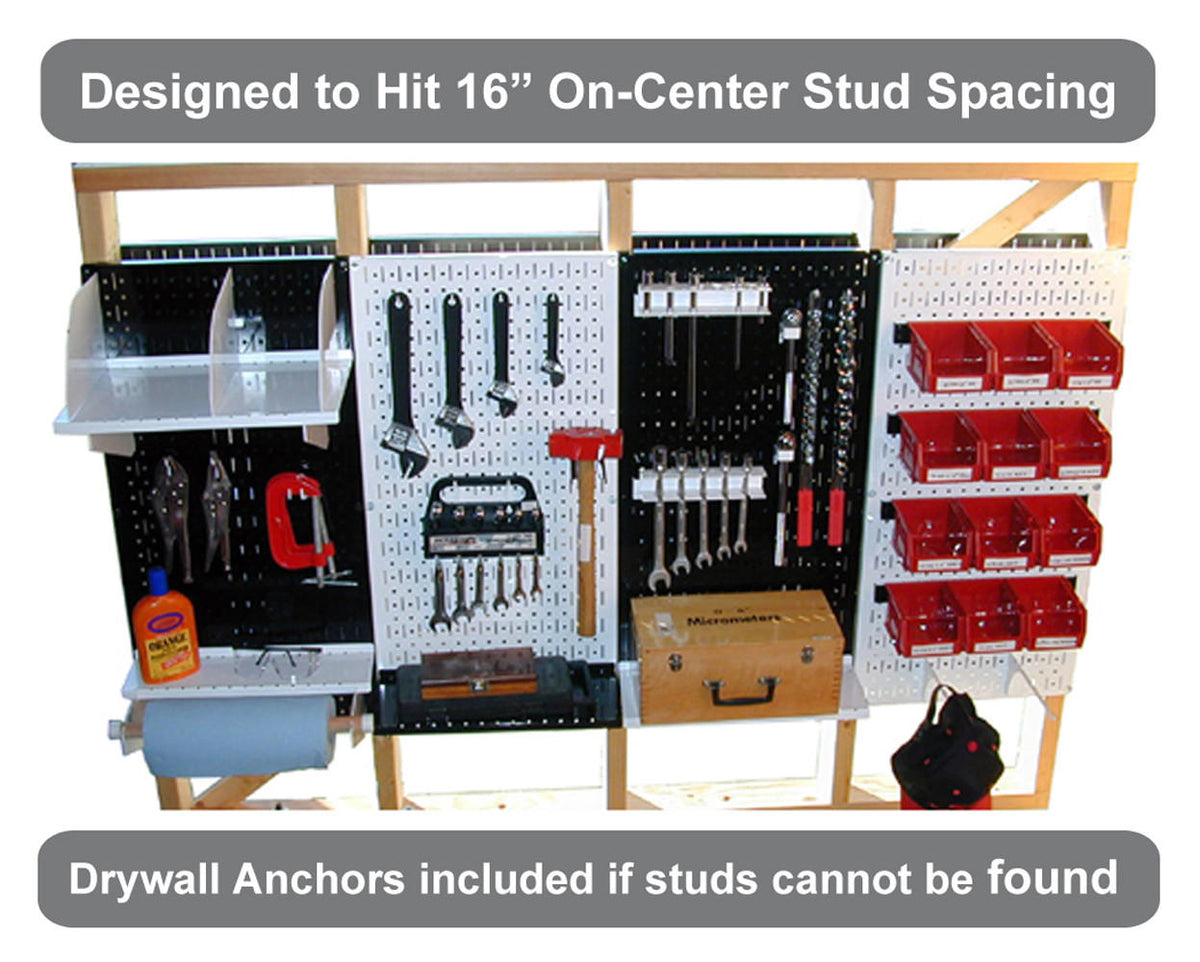 Metal Pegboard Tool Organizer Starter Kit - Metallic Pegboard with Hooks