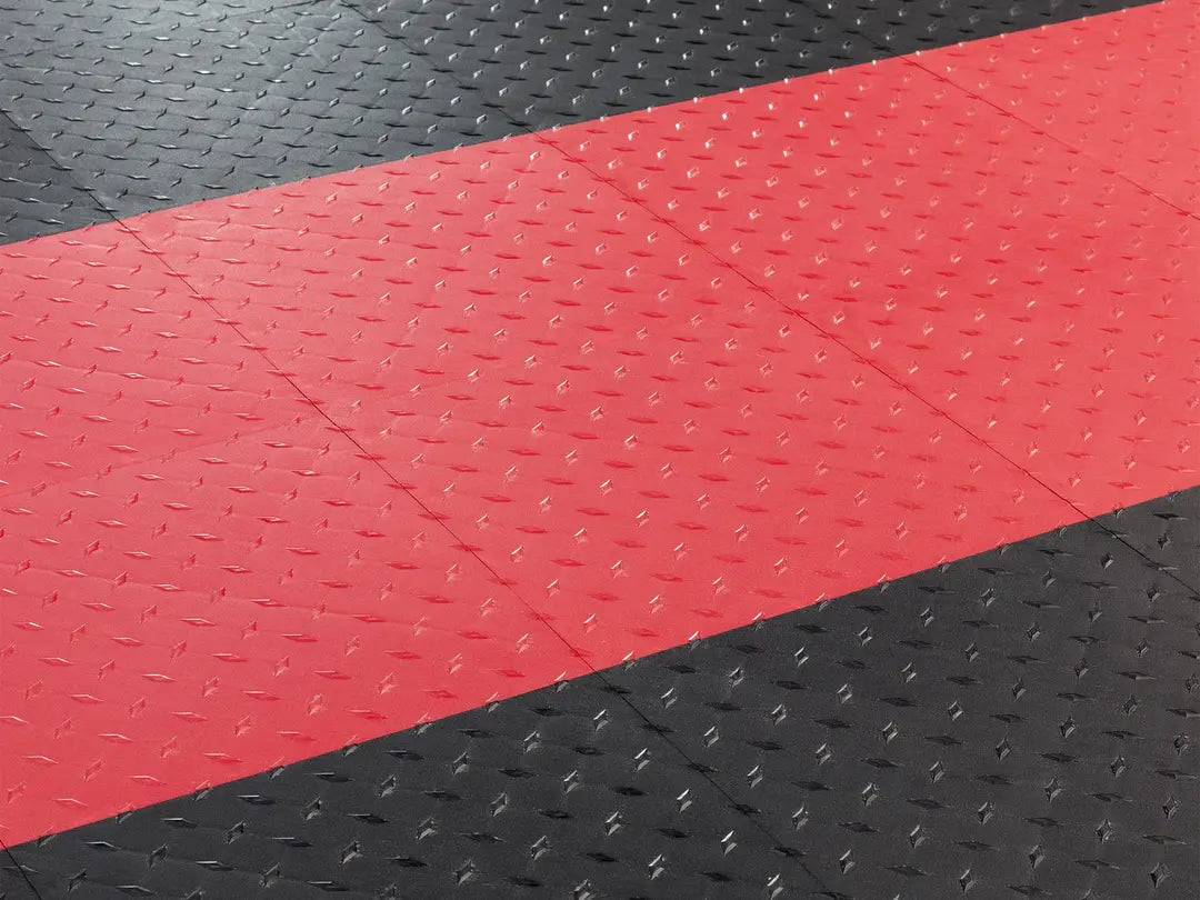 NewAge Products Diamond Pattern Polypropylene Garage Flooring Tiles 600 sq. ft. Flooring Bundle