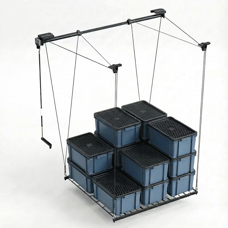 Fleximounts 4 x 4 Garage Lifting Storage Rack (Black)