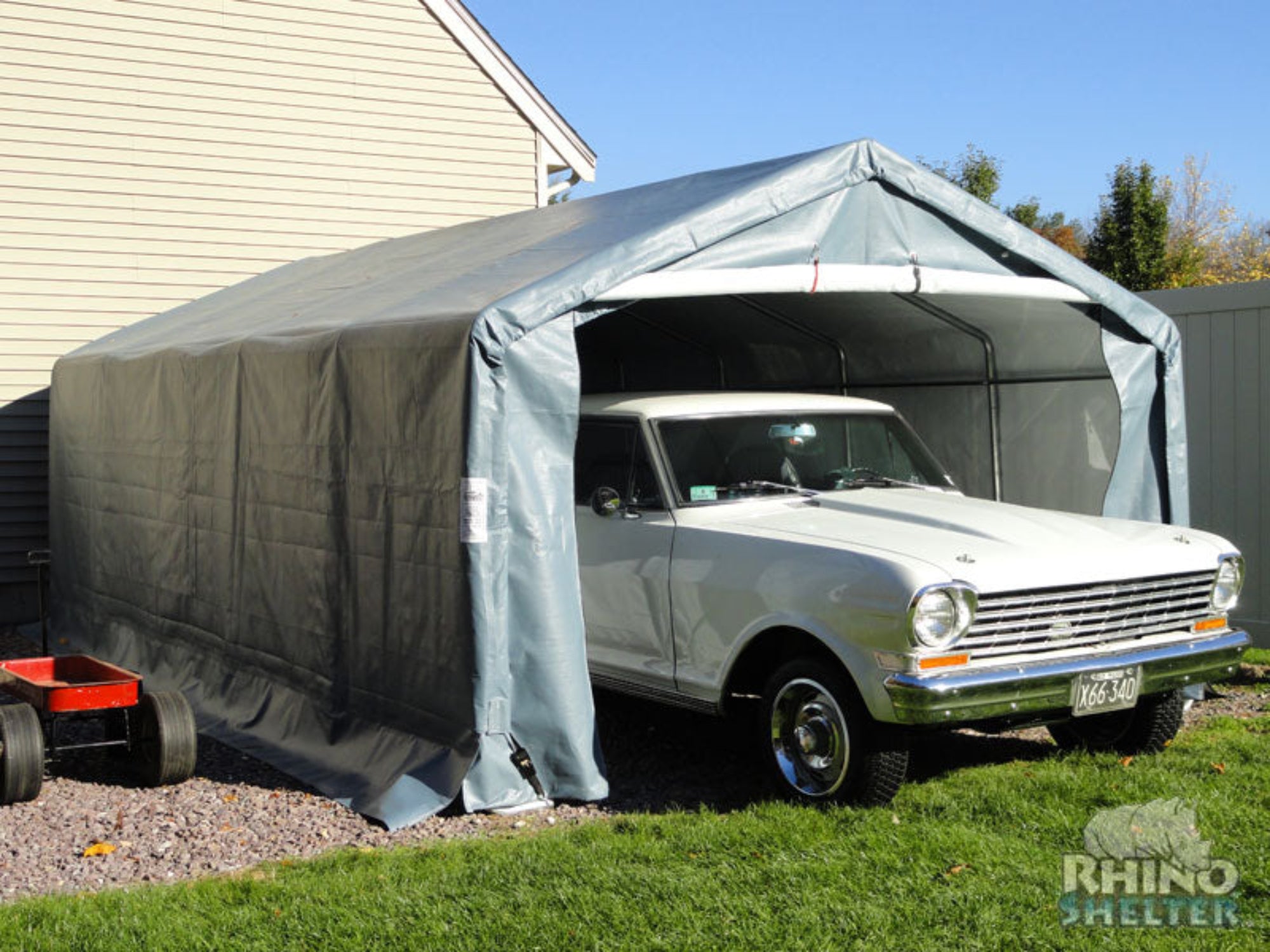 Rhino Shelter 12’W x 20’L x 8’H – House Style