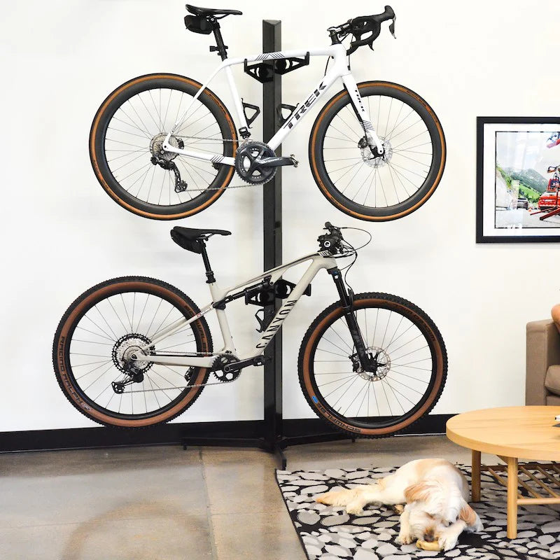 Feedback Sports Velo Cache 2-Bike Storage Stand, Black