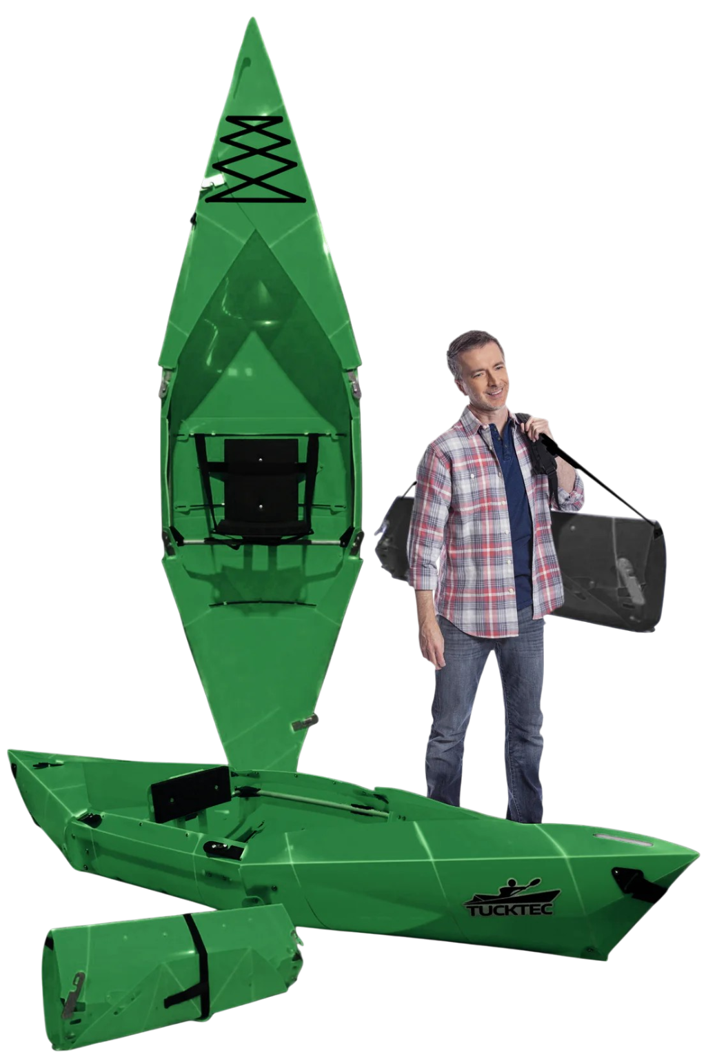 Spring Blowout! Tucktec Pro Folding Kayak | Hard-Shell | 2-minute Set-up | Foldable, Portable Kayak
