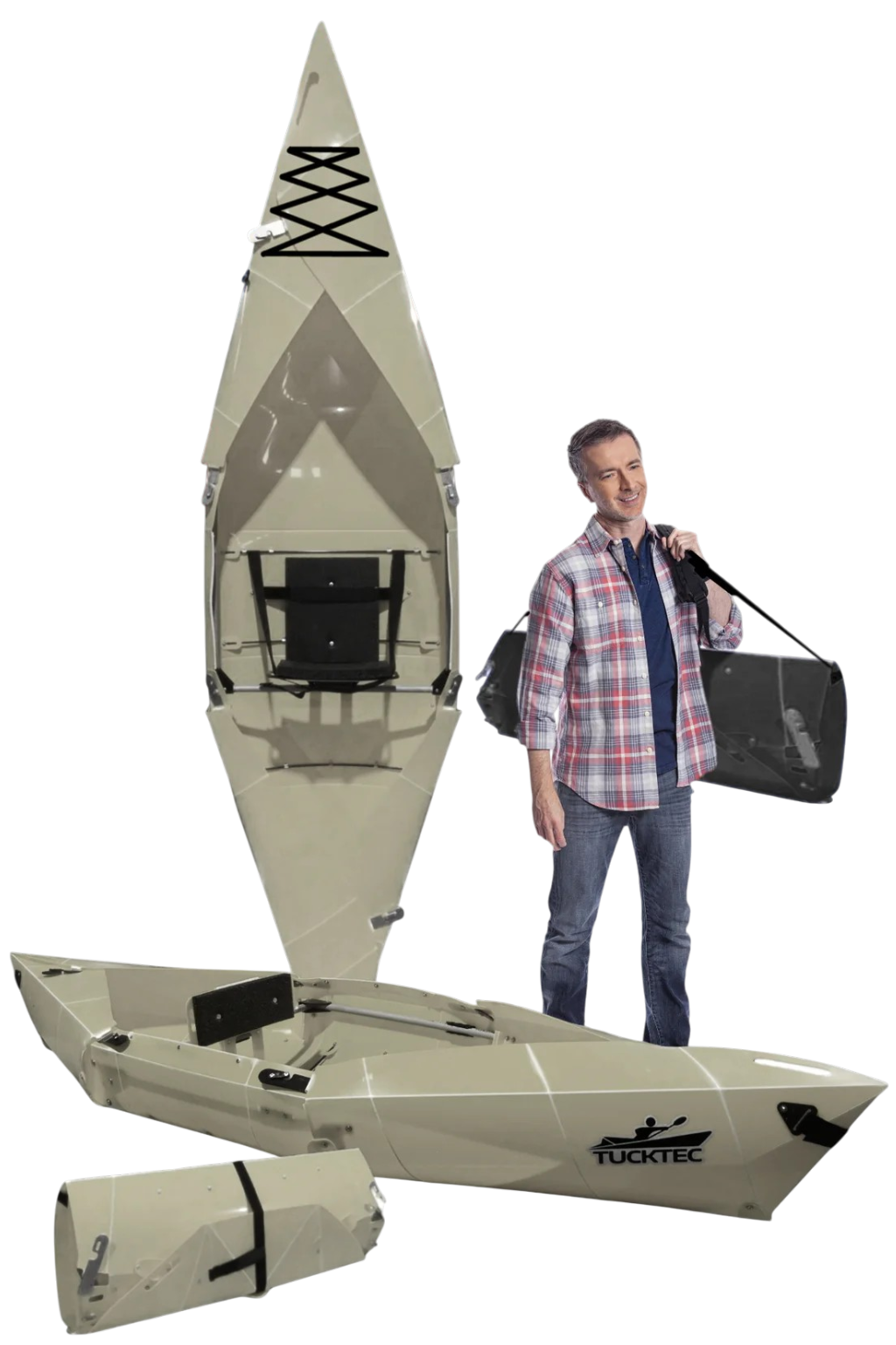 Spring Blowout! Tucktec Pro Folding Kayak | Hard-Shell | 2-minute Set-up | Foldable, Portable Kayak