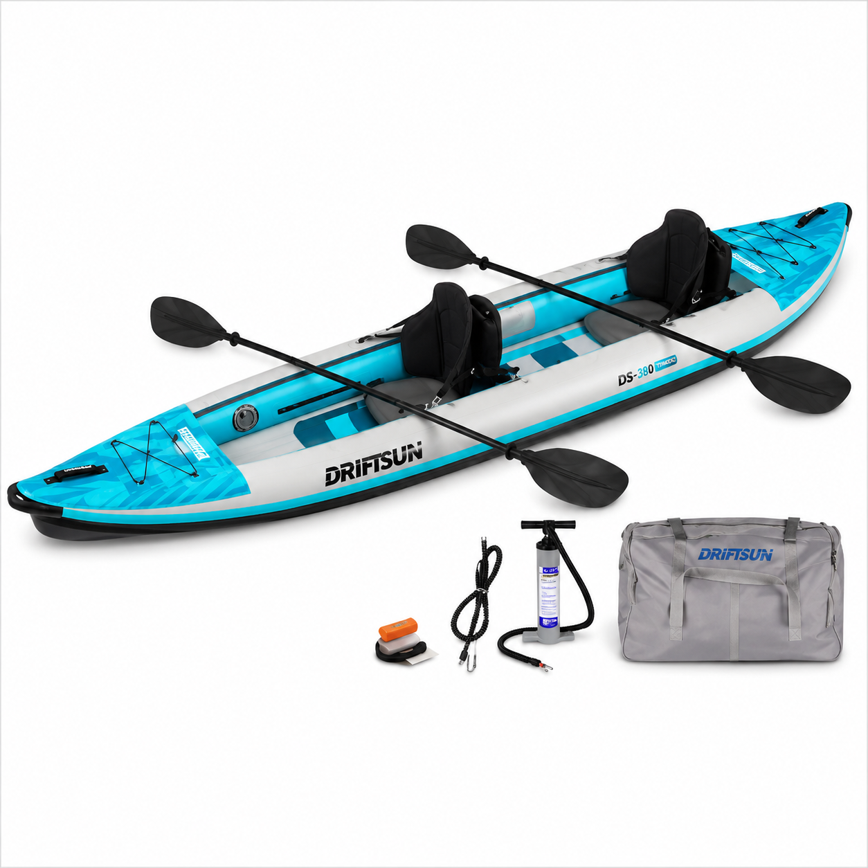 The 385ft FastTrack V-bottom Inflatable Kayak - Pro Carbon Package