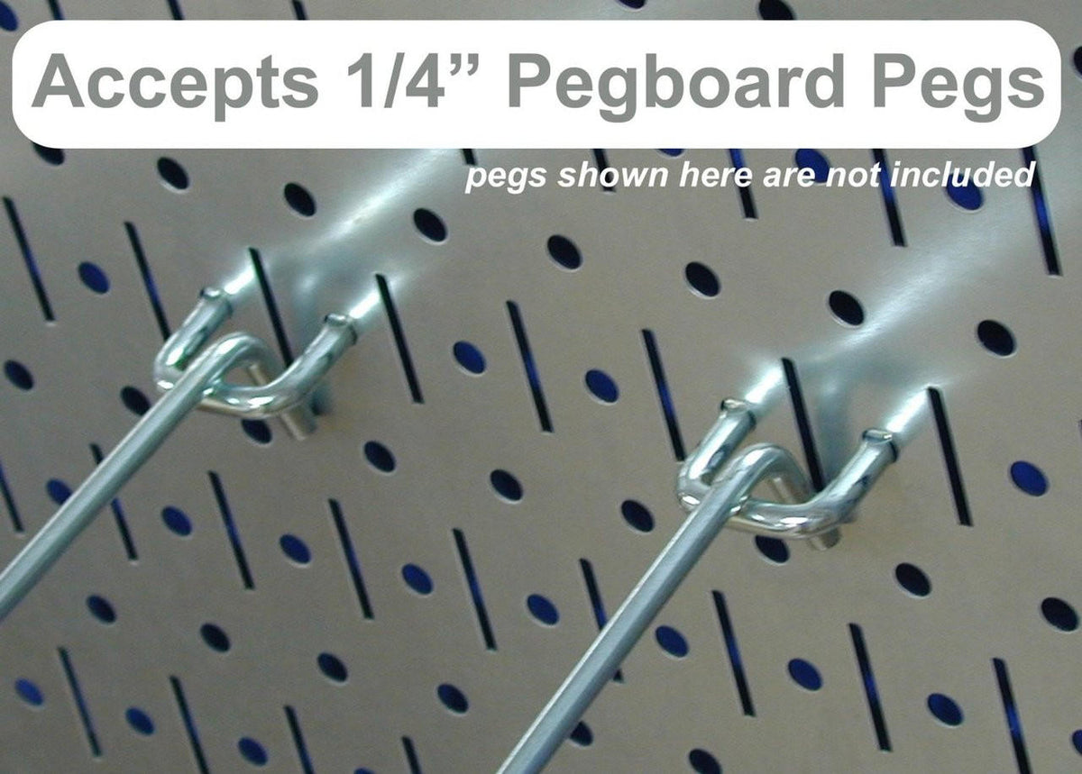4 ft Metal Pegboard Basic Tool Organizer Kit - Metallic Toolboard & Hooks