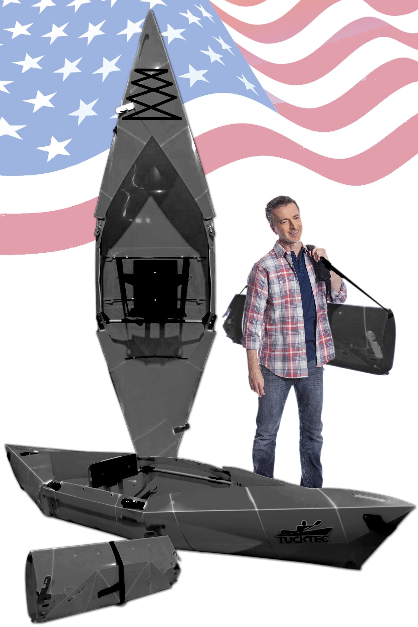 Spring Blowout! Tucktec Pro Folding Kayak | Hard-Shell | 2-minute Set-up | Foldable, Portable Kayak
