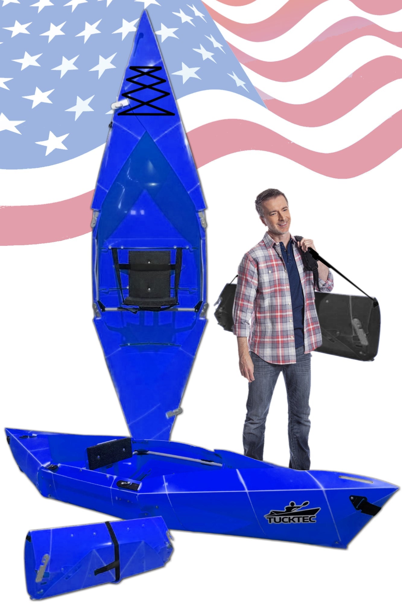 Spring Blowout! Tucktec Pro Folding Kayak | Hard-Shell | 2-minute Set-up | Foldable, Portable Kayak