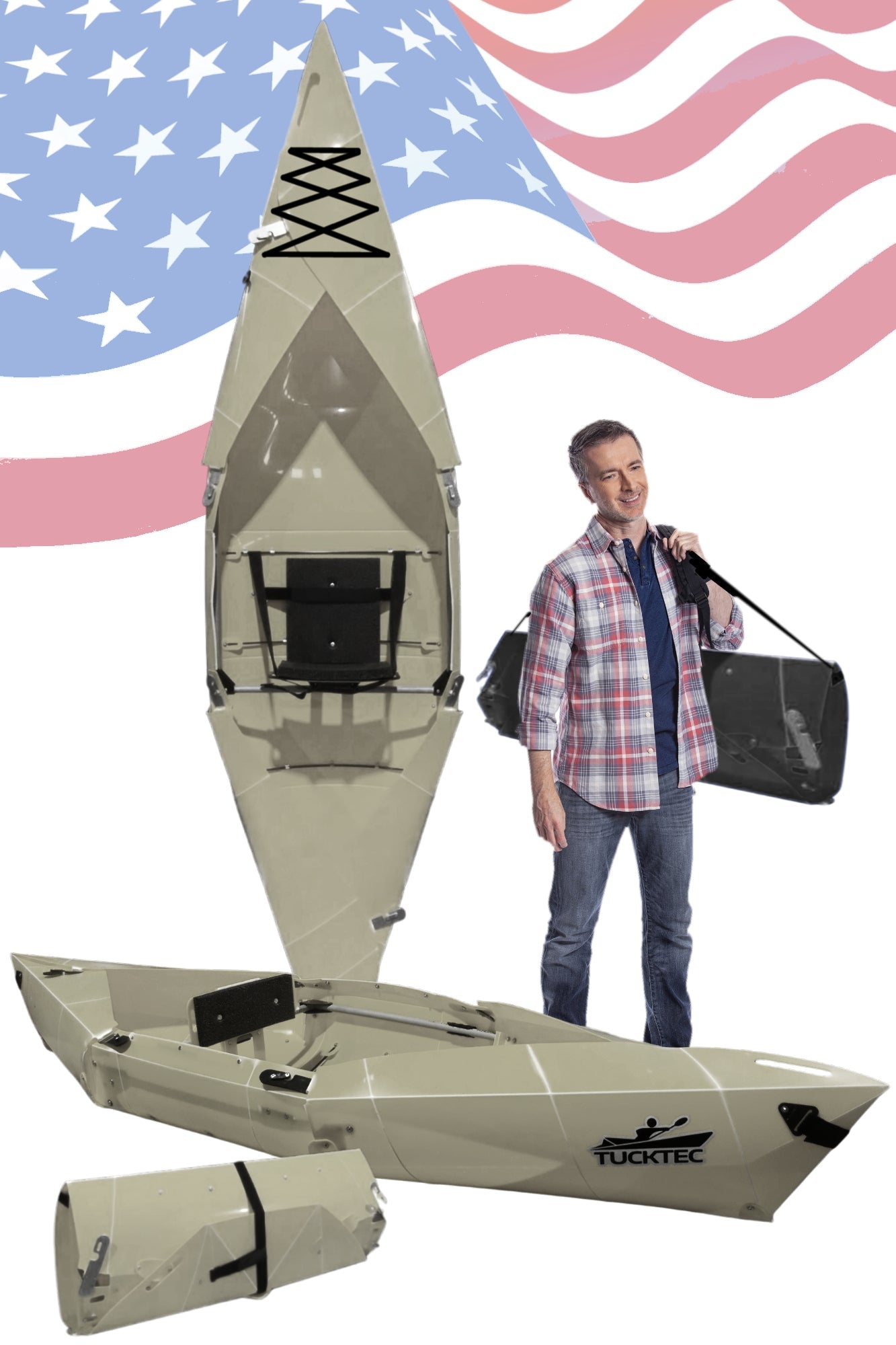 Spring Blowout! Tucktec Pro Folding Kayak | Hard-Shell | 2-minute Set-up | Foldable, Portable Kayak