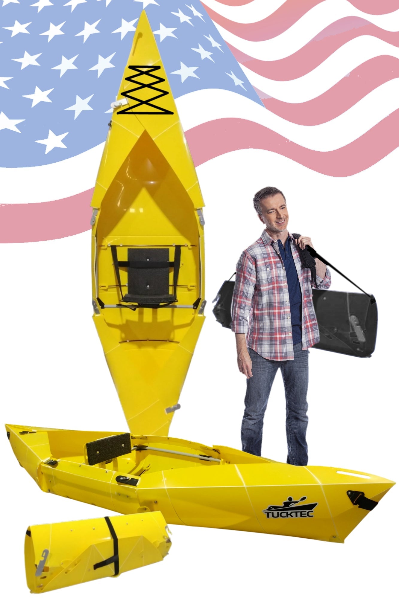 Spring Blowout! Tucktec Pro Folding Kayak | Hard-Shell | 2-minute Set-up | Foldable, Portable Kayak