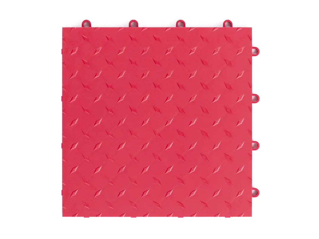 NewAge Products 12in x 12in Diamond Plate Pattern Polypropylene Garage Flooring Tiles (48-Pack)