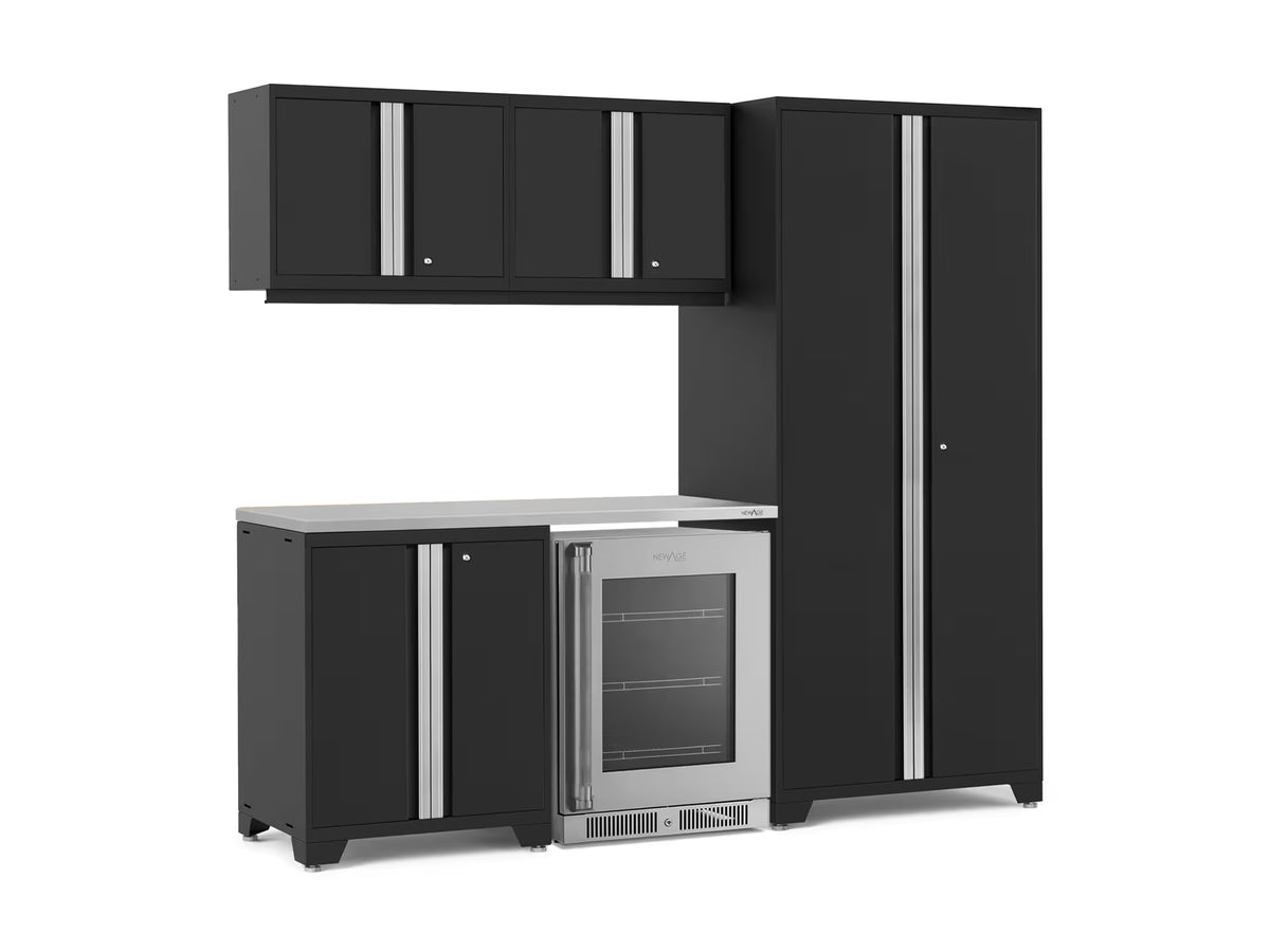 NewAge Products Pro Series 6PC Garage Cabinetry Set · 18-Gauge Steel · Fully-Welded · 92" W x 24" D x 84.75" H