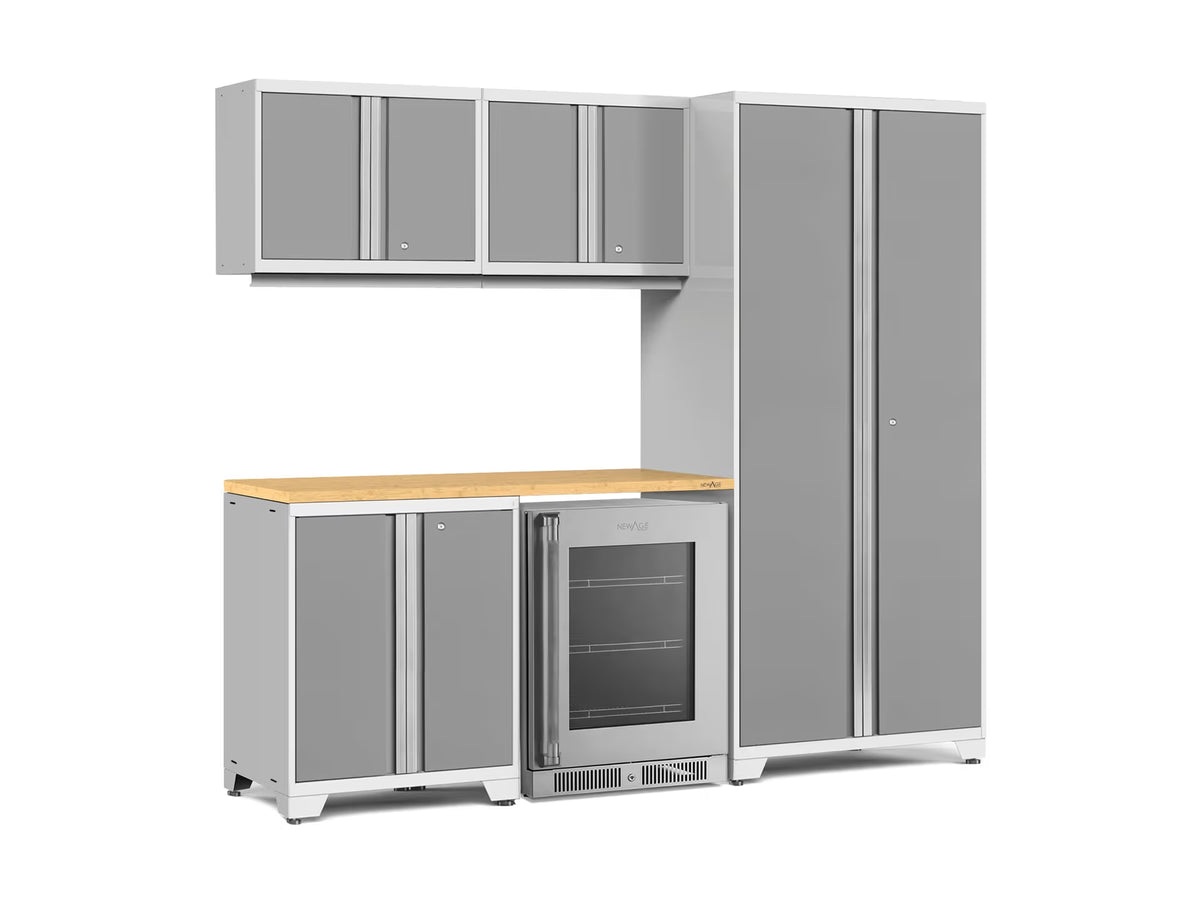 NewAge Products Pro Series 6PC Garage Cabinetry Set · 18-Gauge Steel · Fully-Welded · 92" W x 24" D x 84.75" H