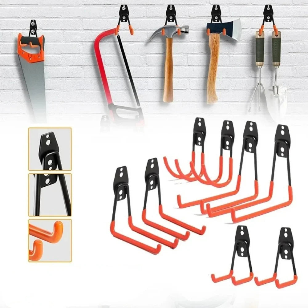 1PC Heavy Duty Metal Hook Garage Organizer Wall Mount Bicycle Hanger Hooks Wall Mount Anti-slip Storage Hook Garage Storage Tool