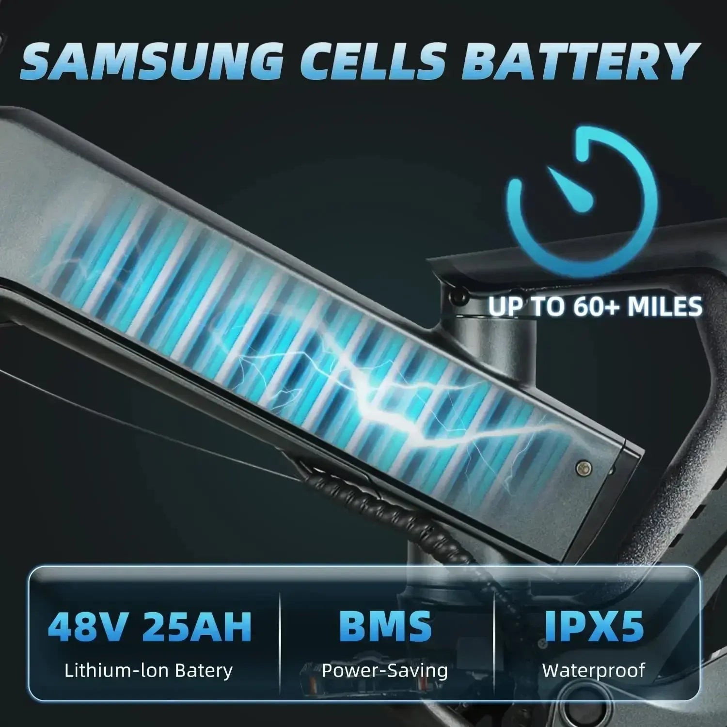 Ebike K6F 1000W 48V 25AH 20-inch mountain city adult electric bicycle