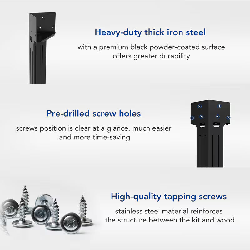 Fleximounts L Shaped Heavy Duty Work Bench Black