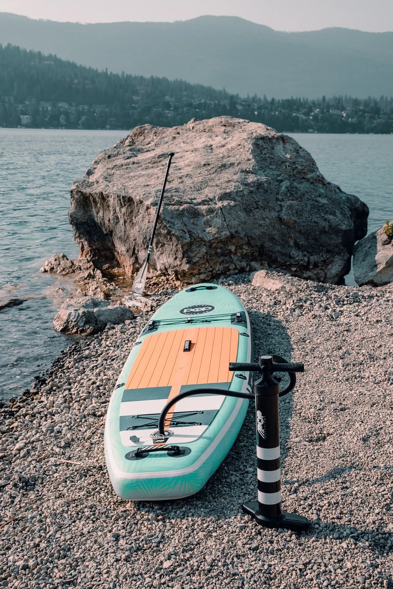 11'0" Yacht Hopper Inflatable Touring SUP - Mint/Teak/Blue